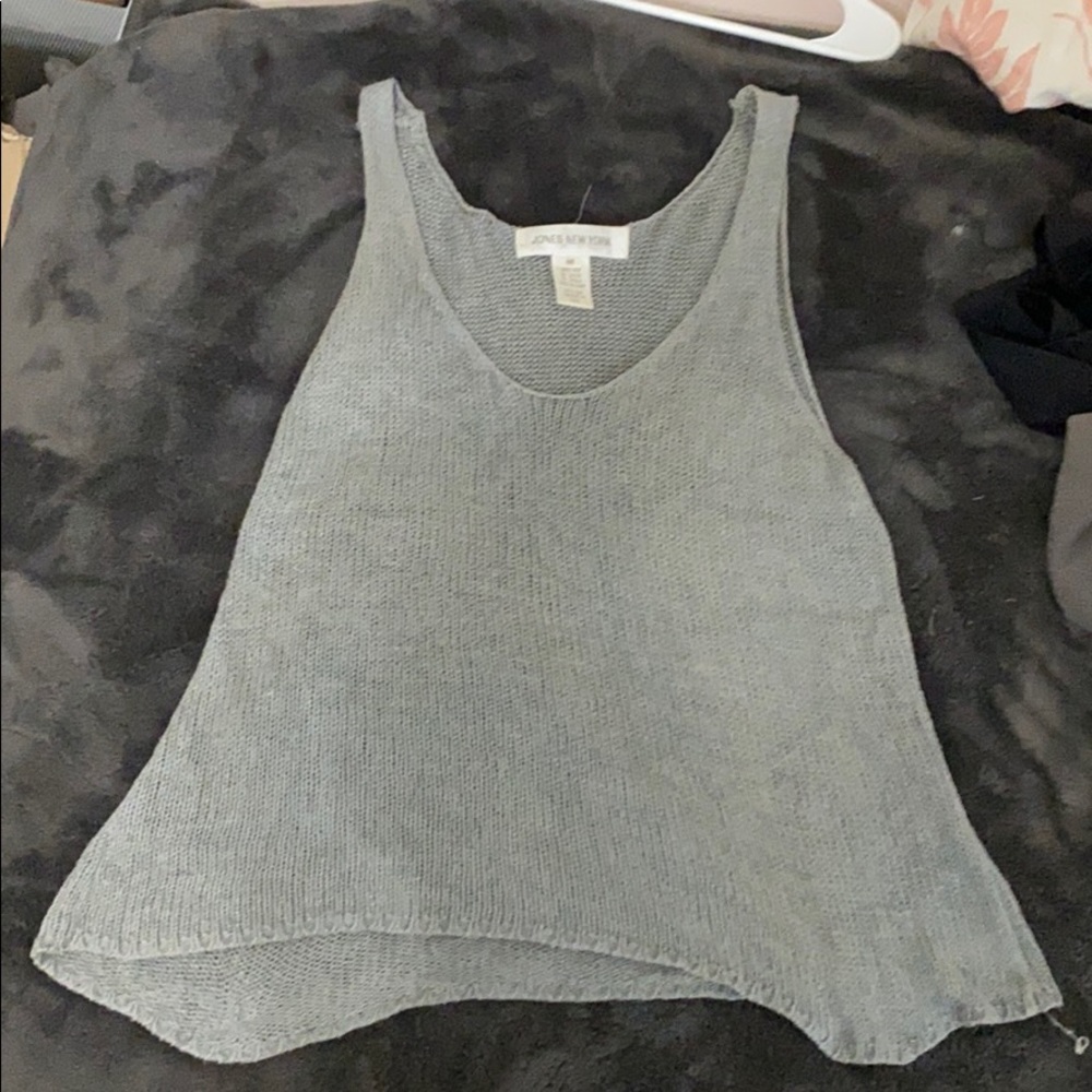 Grey knit tank